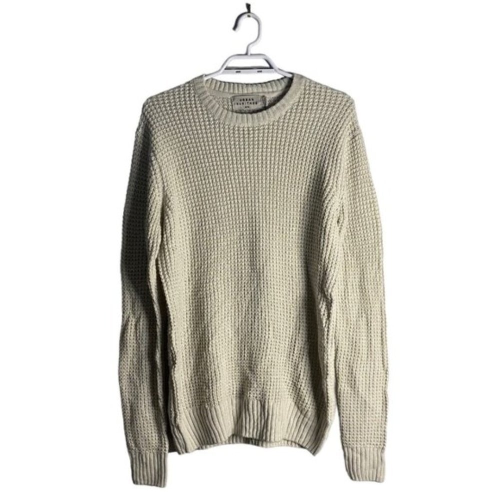 Urban Heritage Women's Cream Knit Crewneck Sweater Sz M